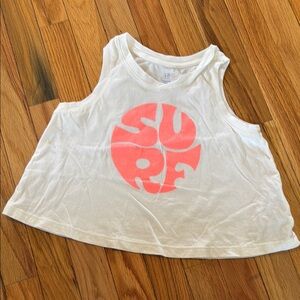 Gap Kids White Surf Tank Top - size S 6-7